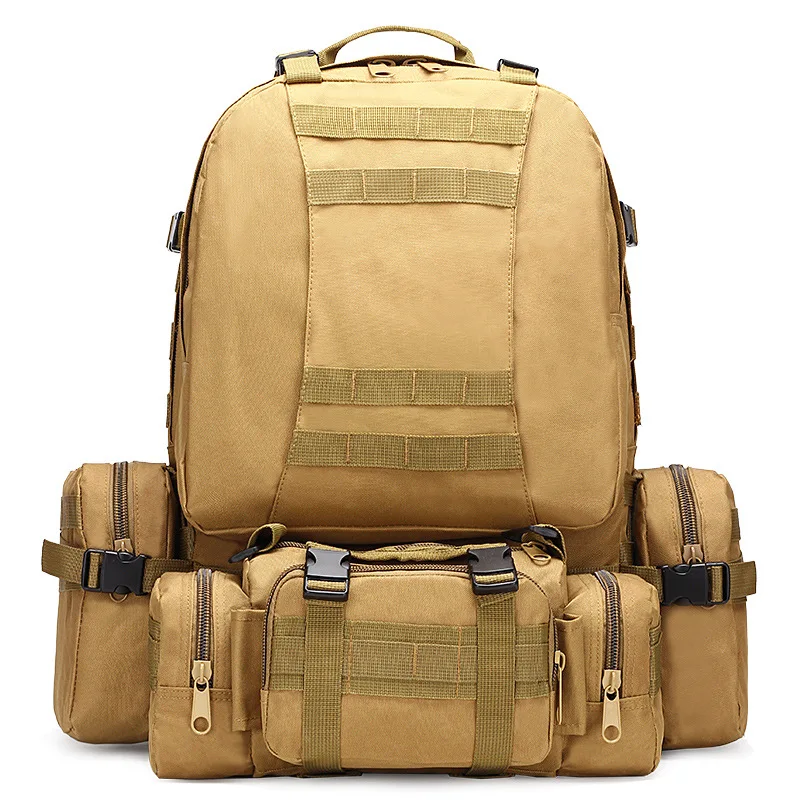 

Large Capacity Hiking Bag Men Oxford Adjustable Wear-resistant Outdoor Sports Backpack Waterproof Breathable Backpack