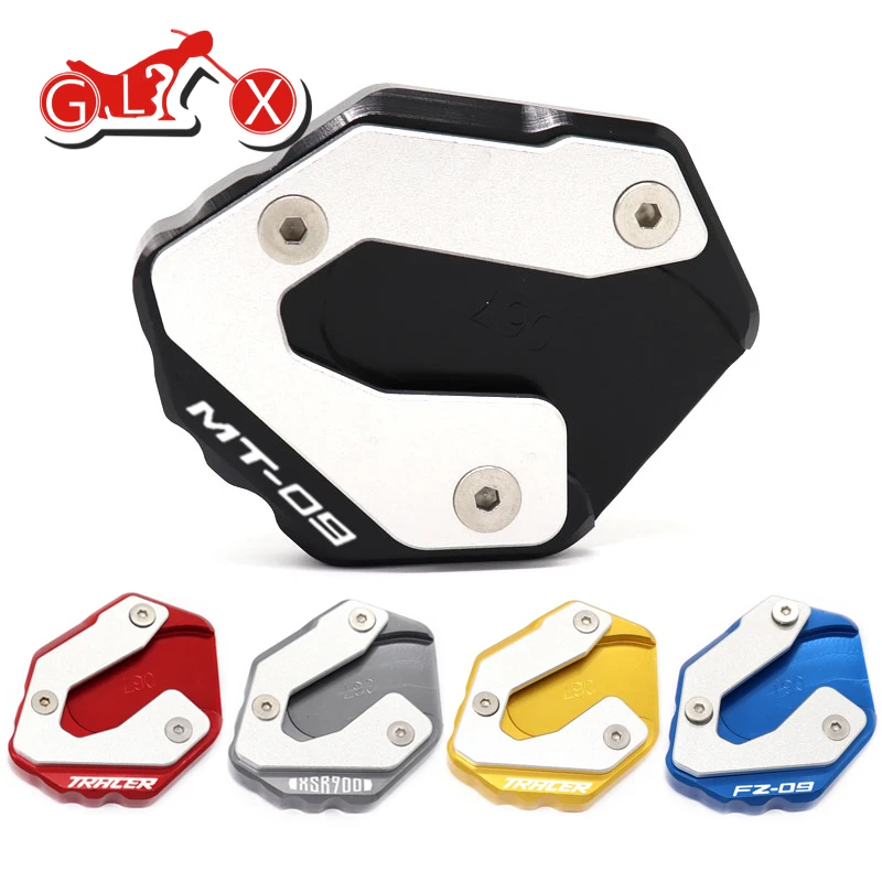 

For YAMAHA MT09 FZ09 XSR900 Tracer900 MT FZ 09 XSR Tracer 900 Accessories CNC Kickstand Plate Extension Support Foot Pad Base
