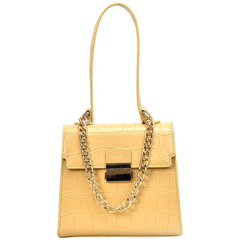 

Elegant Female Mini Tote bag 2019 New High Quality PU Leather Women's Designer Handbag Crocodile pattern Shoulder Messenger Bag