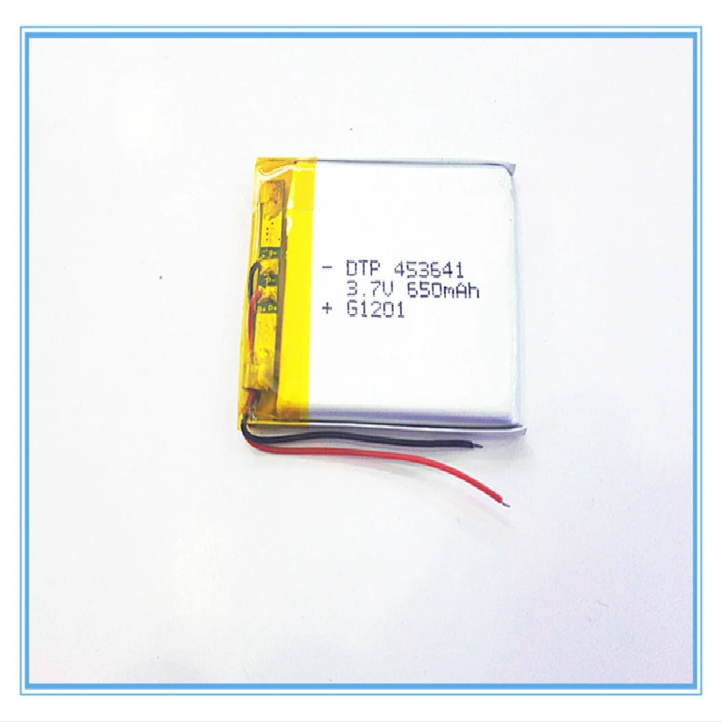 3,7 V, 650 mAH, [453641] PLIB; полимерная литий-ионная/литий-ионный аккумулятор для DVR, gps, mp3, mp4, мобильный телефон, динамик
