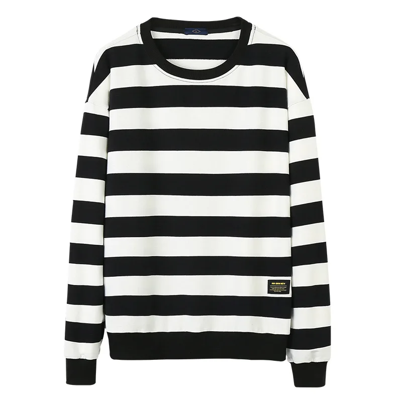 Ivresse Yellow Striped Knitted Sweater Men White Long Sleeve O