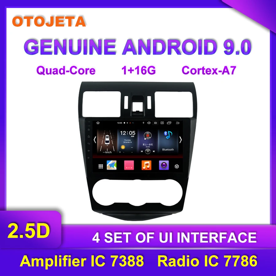 OTOJETA Android 9,0 плеер умный Автомобильный мультимедийный радио для 2013 Subaru Forester gps навигация по Bluetooth Полный сенсорный магнитофон