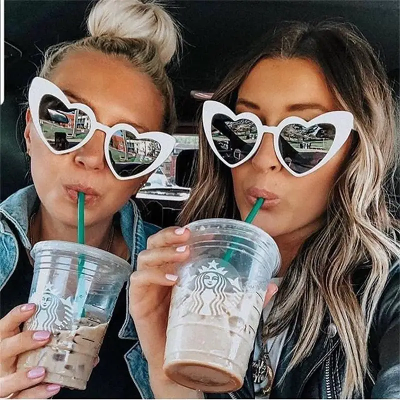 Солнцезащитные очки в форме сердца черные оттенки для женщин роскошные