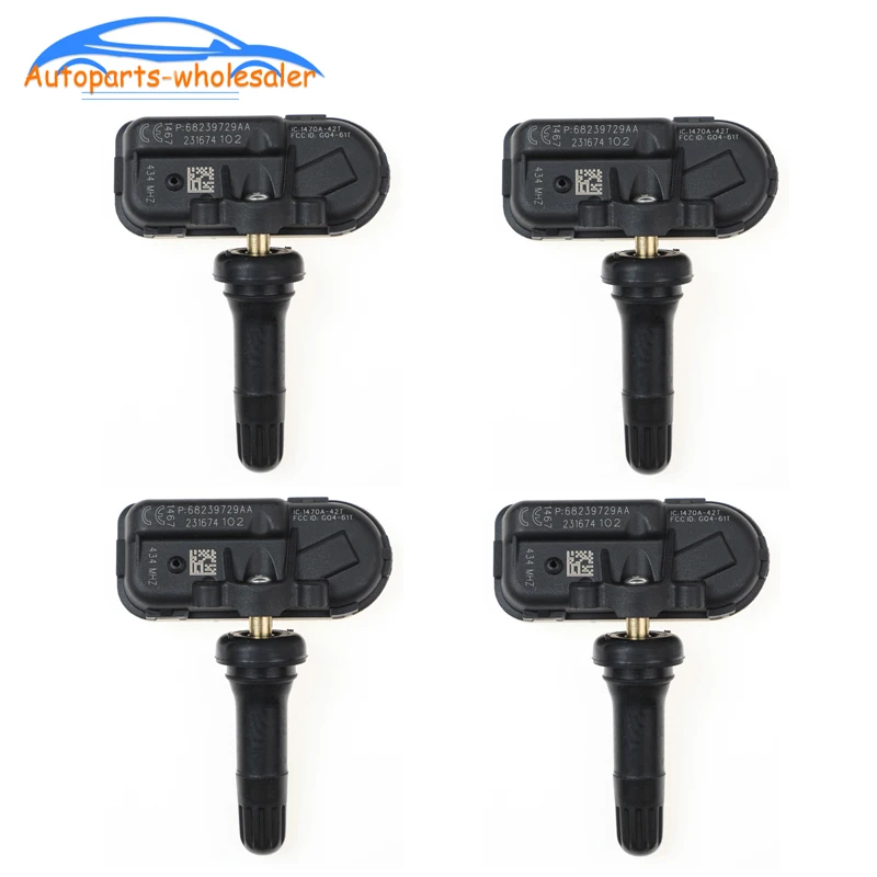 Датчик давления в шинах для Jeep Cherokee датчик Dodge Ram 1500 2500 3500 68249197AA 68186572AA 68239720AA 4 шт. |