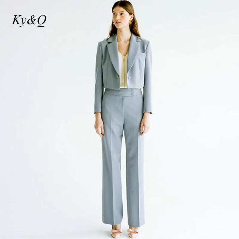 Merk Designer 2019 Herfst Winter Office Dames Mode Elegante Lange Mouw Korte Jas + Rechte Broek Pak Vrouwen Kleding Merk Designer 2019 Herfst Winter Office Dames Mode Elegante Lange Mouw Korte Jas + Rechte Broek Pak Vrouwen Kleding