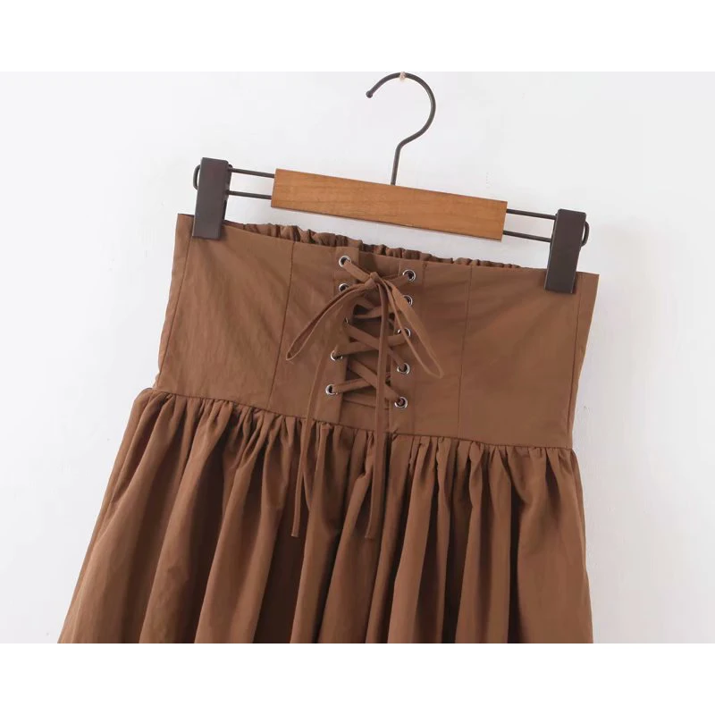 Женская элегантная винтажная бандажная юбка, модные женские плиссированные юбки в стиле ампир, женские осенние стильные длинные юбки high street chi