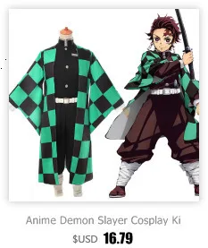 Аниме демон убийца Kimetsu No Yaiba Tanjiro Kamado Nezuko косплей костюм мужские куртки типа Кимоно костюмы на Хэллоуин для женщин CS038
