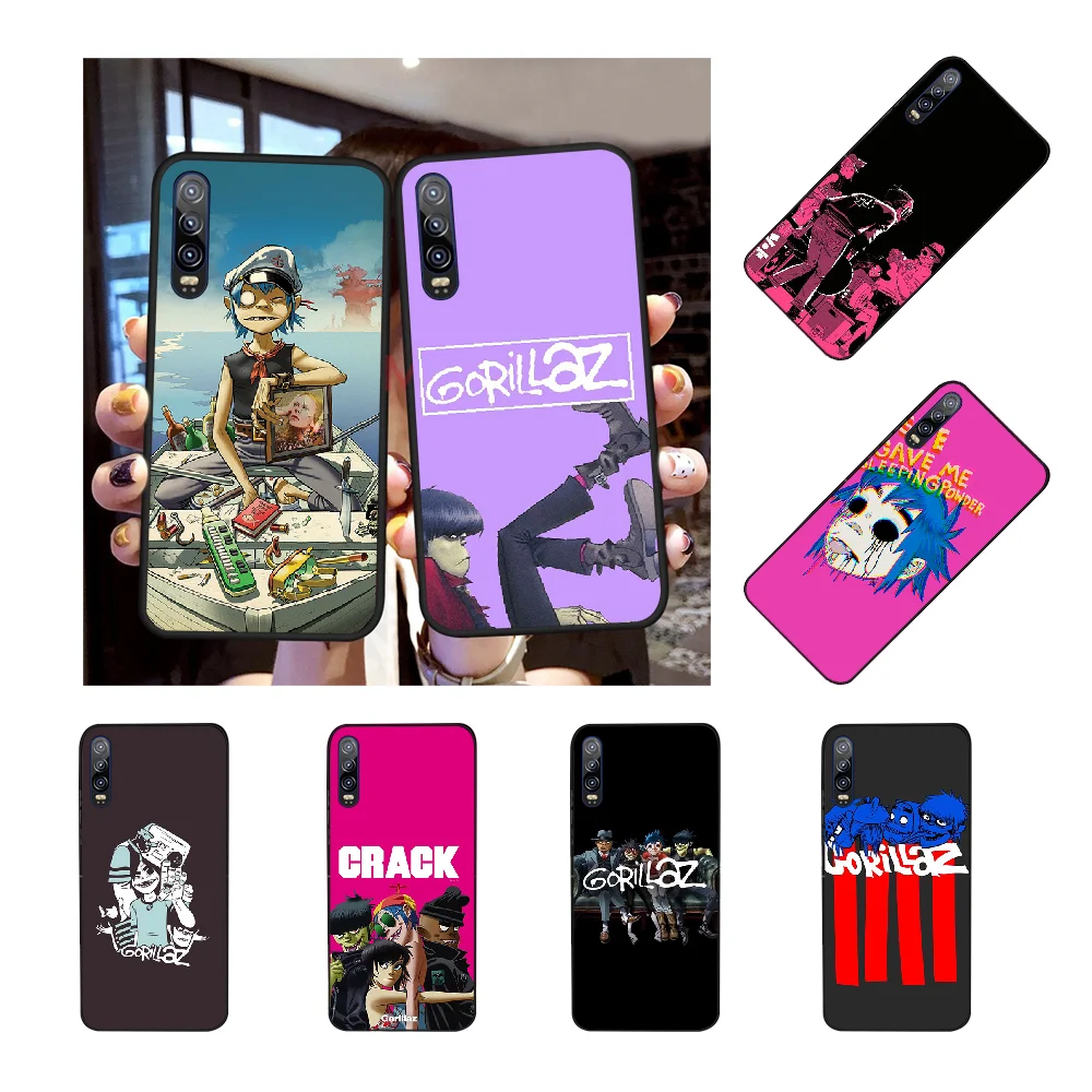 NBDRUICAI Gorillaz band мягкий черный чехол для телефона Huawei Honor 20 10 9 8 8x 8c 9x 7c 7a Lite view |