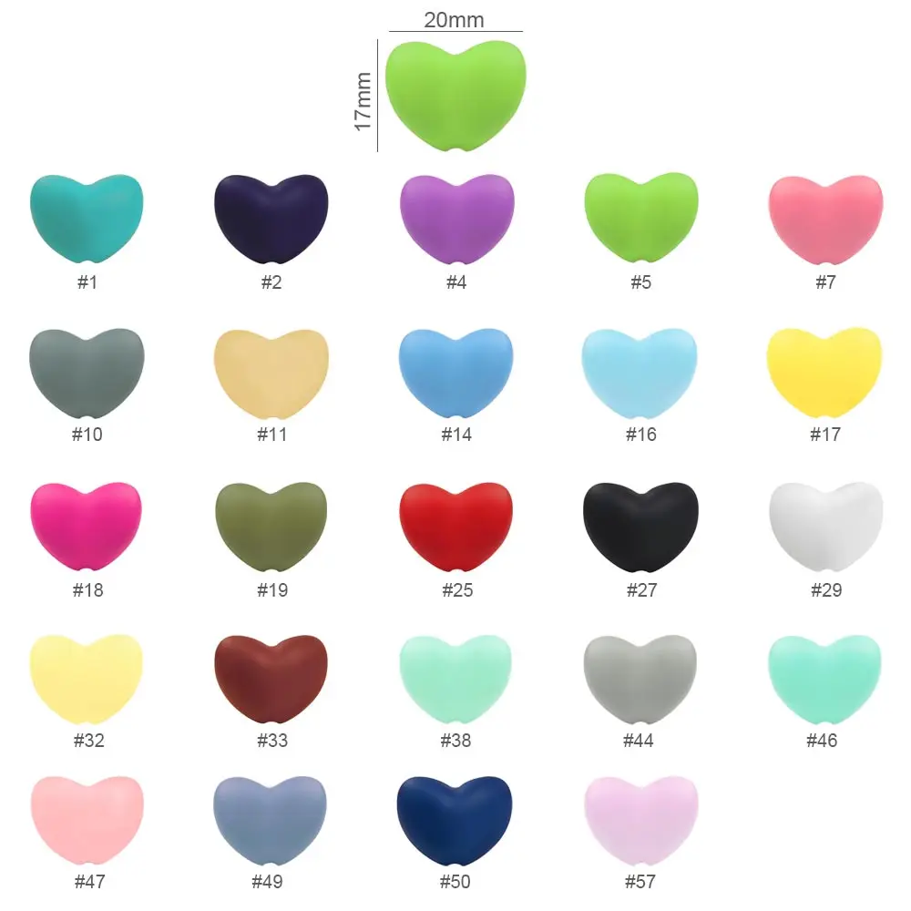 10pcs Heart Silicone Beads Pacifier Clip BPA Free DIY For Baby Produce Chewing Teether Food Grade Dental Care Toys teething toys,silicone teething toys,baby teething toys,silicone beads,silicone teether,silicone teething beads,pacifier clips