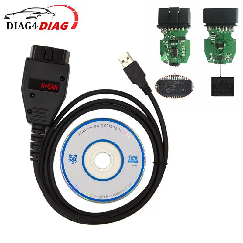 

Для VAG K + CAN Commander 1,4 Commander PCB PIC18F25K80 FTDI FT232RQ чип через K-Line Диагностический кабель для AUDI/VW/Skoda/Seat