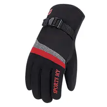 Для мужчин непромокаемые зимние боты на плоской подошве, теплые спортивные бутылки с водой-брызги противоскользящие Спорт на открытом воздухе перчатки#4O03