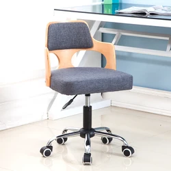 Chaise d'ordinateur rotative en bois massif, moderne, minimaliste, nordique, lumière, Style de luxe, pour chambre à coucher, salon, salle de réunion, bureau 