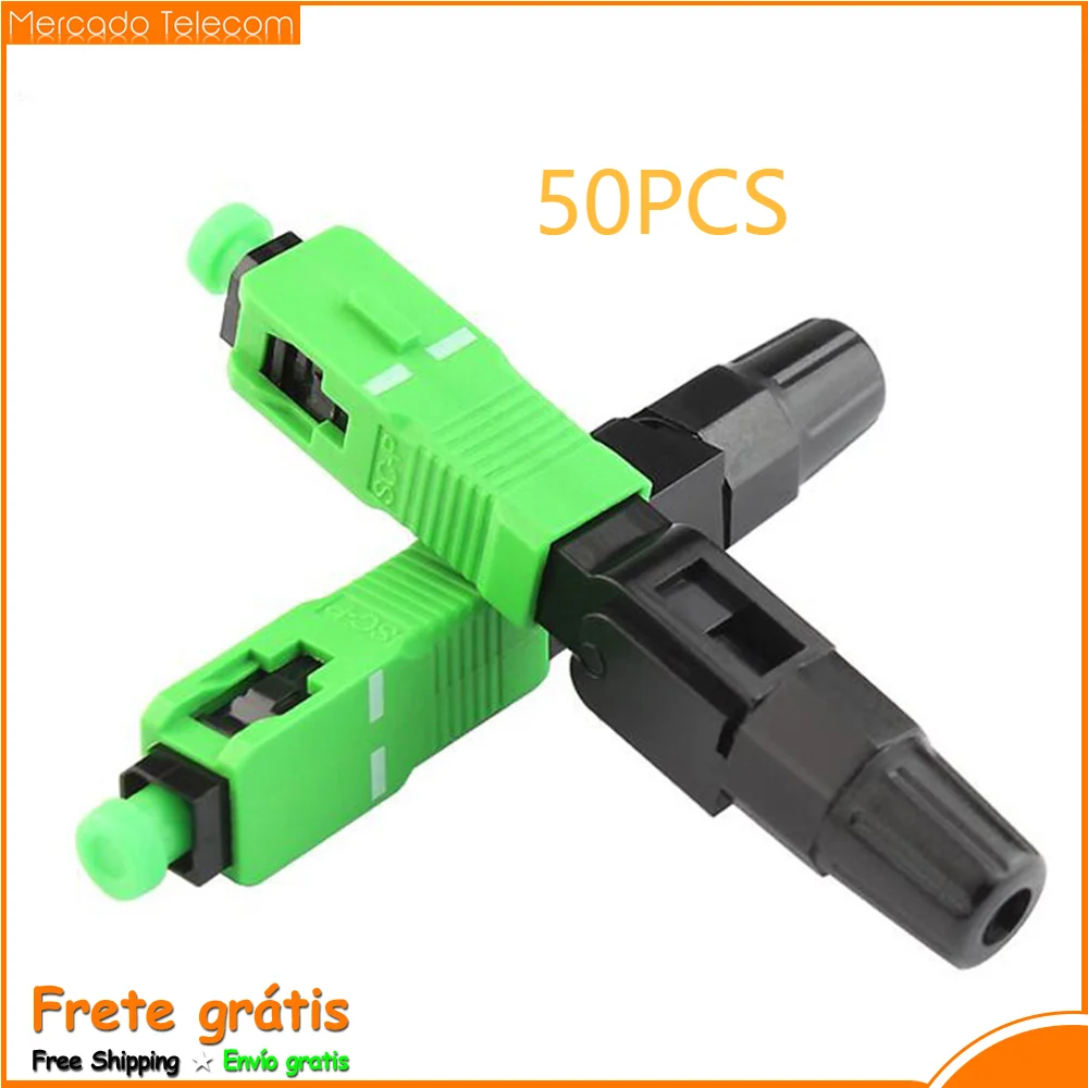 50pcs 100pcs SC APC Fast Connector Embedded Connector FTTH Tool Cold Fiber Fast Connector SC Fiber Optic Connector lc fast connector Fiber Optic Equipment