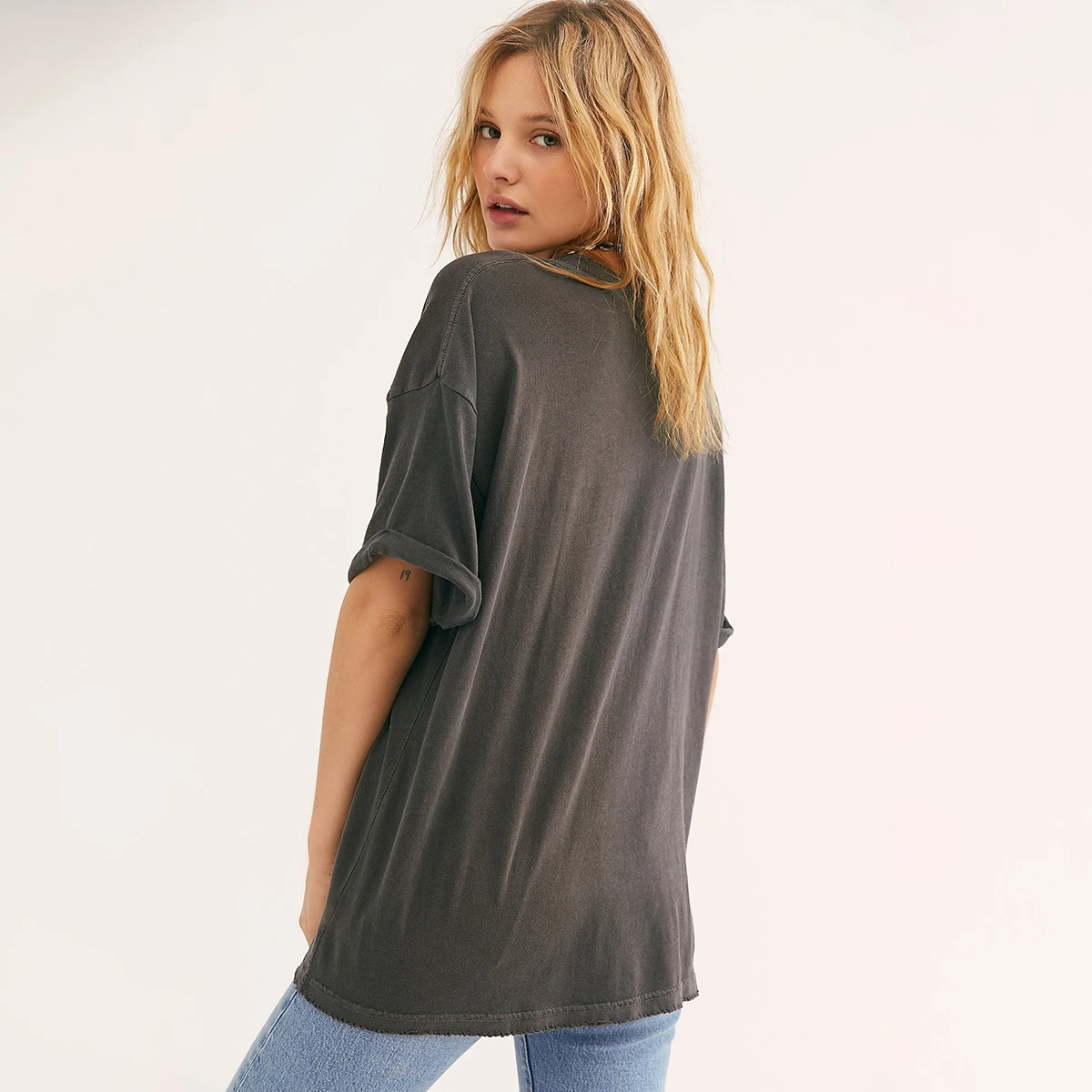 Make Waves Boyfriend Tee Женская футболка Топ с отворотами футболки с графическим принтом большие повседневные футболки летние рубашки с коротким рукавом