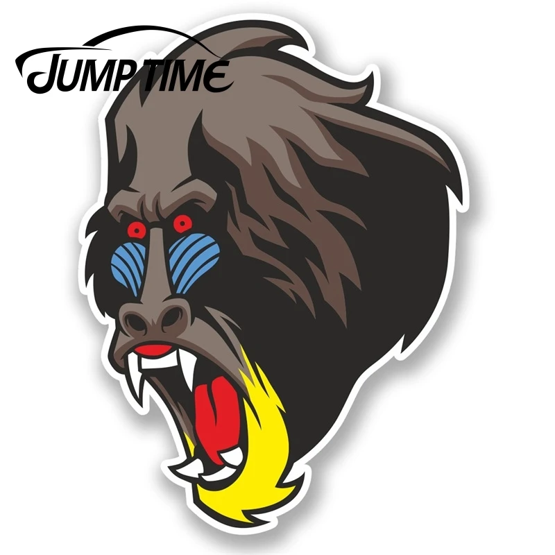 Jump Time For Baboon Vinyl Sticker Ipad Laptop Car Bike Car Helmet Monkey Ape Decal Window Tank Decorazione Per Auto Impermeabile