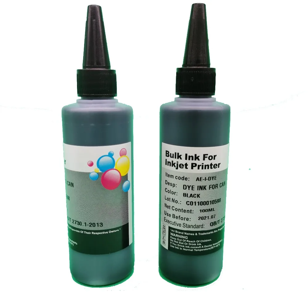 2 canon bk color dye ink