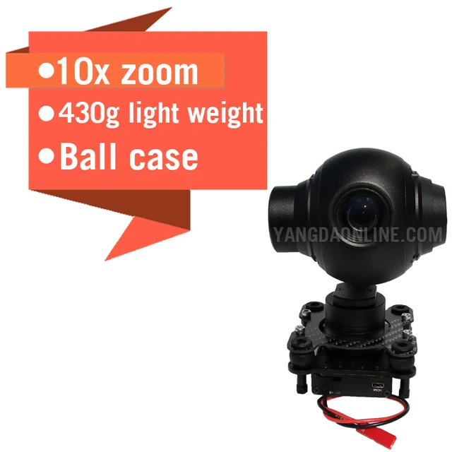 $US $998.00 Ball case 1080P 10X Zoom Camera for Drone and UAV Drone Camera Gimbal Stabilizer for Aerial Inspect