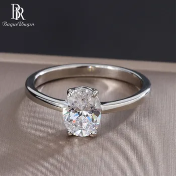 

Bague Ringen Delicate Classic Engagement Ring for Women Geometry Silver 925 Jewelry Oval Gemstones Size6-9 Female Gift Wholesale