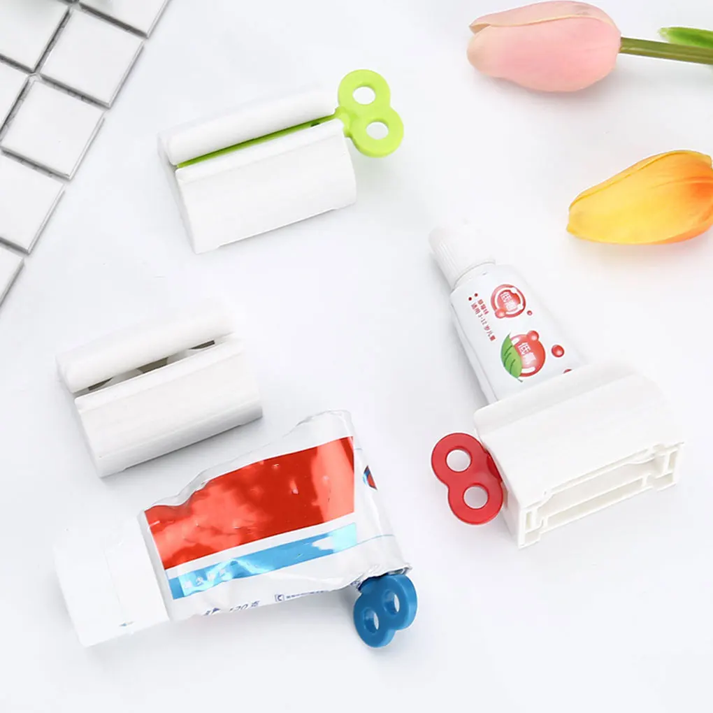 

Toothpaste Dispenser Tube Squeezer Tooth Paste Squeezer Facial Cleanser Press Rolling Holder Bathroom Accessories for Kids