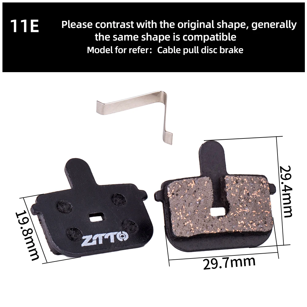 ZTTO 4Pairs MTB Semi Metal Quiet Ceramic Brake Pads Universal For M8020 Rival M6100 Apex mt200 Guide Code Force  Disc Brake