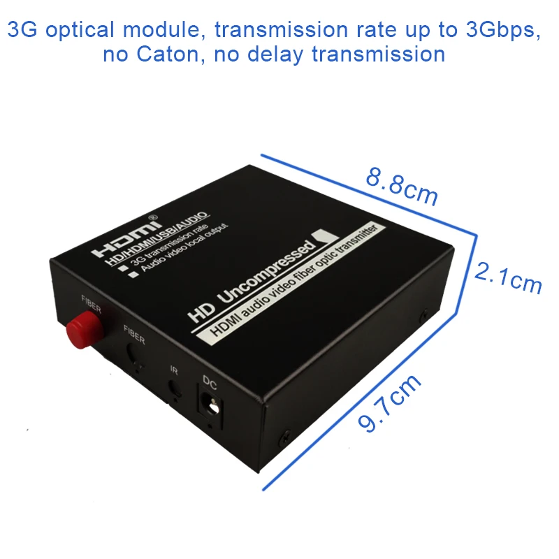 HDMI через оптоволоконный преобразователь Extender Без потерь, без задержки передача сигналов HDMI с поддержкой 1080P / 60Hz 1080i / 60Hz