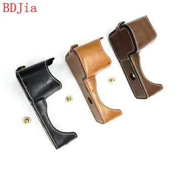 

Newest Fashional Camera Bag Case For Sony ILCE-6600 A6600 PU Leather Half Body Set Cover With Battery Opening, Free Shipping