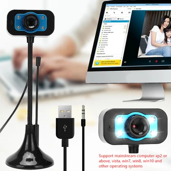 

USB Driver Free Web Camera 720P HD Webcam with Microphone for Video Conference Digital USB Video Recorder for Home Office