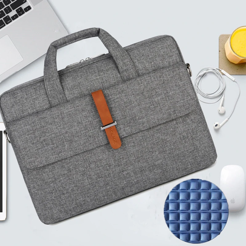 

Nylon Airbag Laptop Shoulder Messenger Bag 13.3 14 15.6 " Notebook Case Cover for Macbook Huawei HP Dell Women Men Bag Cover