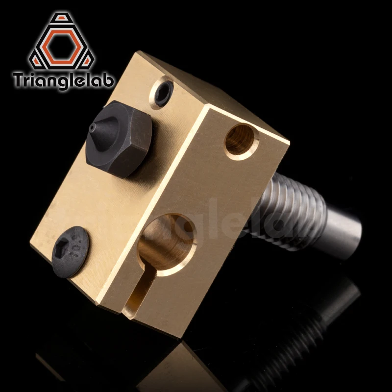 Bico + Bloco Aquecedor de Bronze Atualização para v6 Temperado Liga Titânio Calor Quebra Alta Temperatura Kit Hotend Titan Aço v6 - Imagem 2