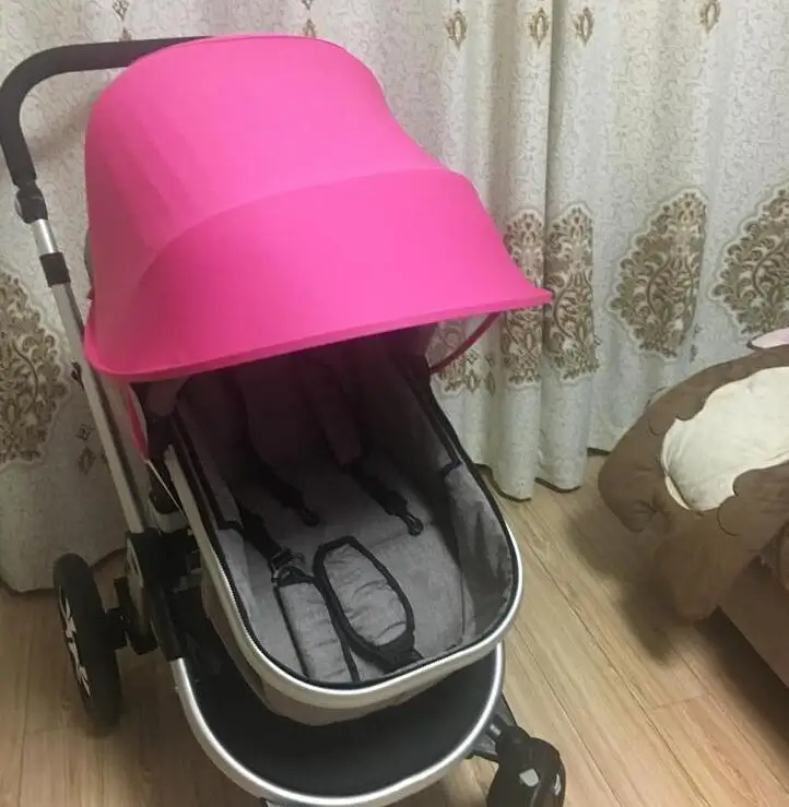 Pink Детские коляски солнцезащитный козырек УФ Защита тенты Защита от солнца ветровые экраны водонепроницаемый навесной чехол для детская коляска аксессуары для коляски - Цвет: Pink