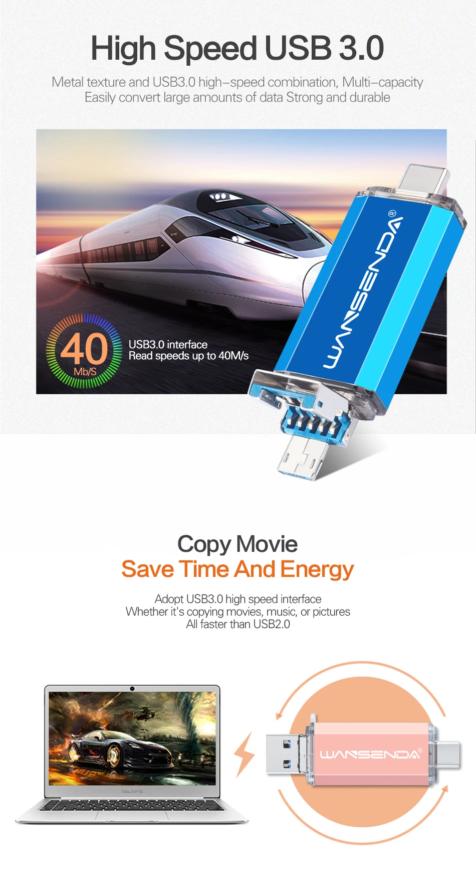 wansenda em otg usb flash tipo usb pen drive usb stick pendrive