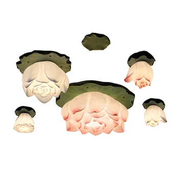 

Modern New Ceiling Luminaire Surface Mounted Living Room Bedroom Porch Balcony Aisle Pastoral Creative Pink Lotus Ceiling Lamp