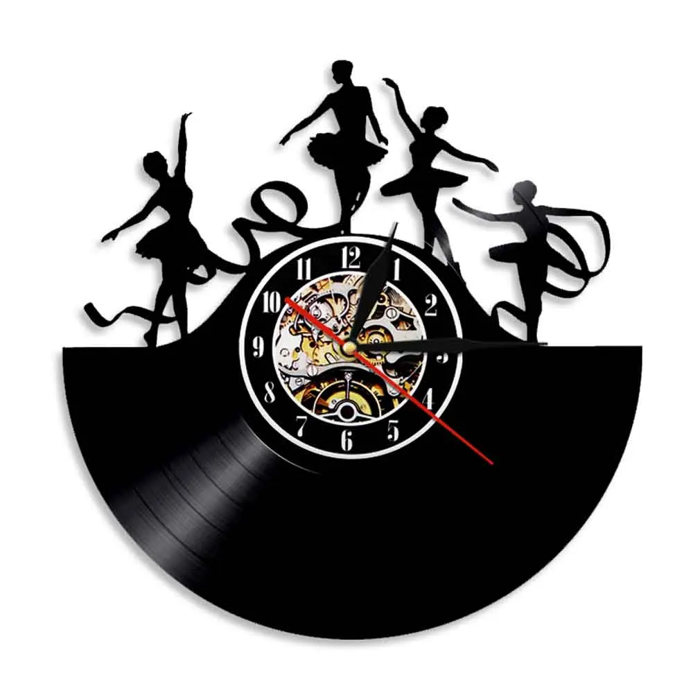 

Настенные часы с виниловой пластиной Spin Dance, 3D настенные часы, Настенный декор, часы для танцев, уникальные идеи для подарка
