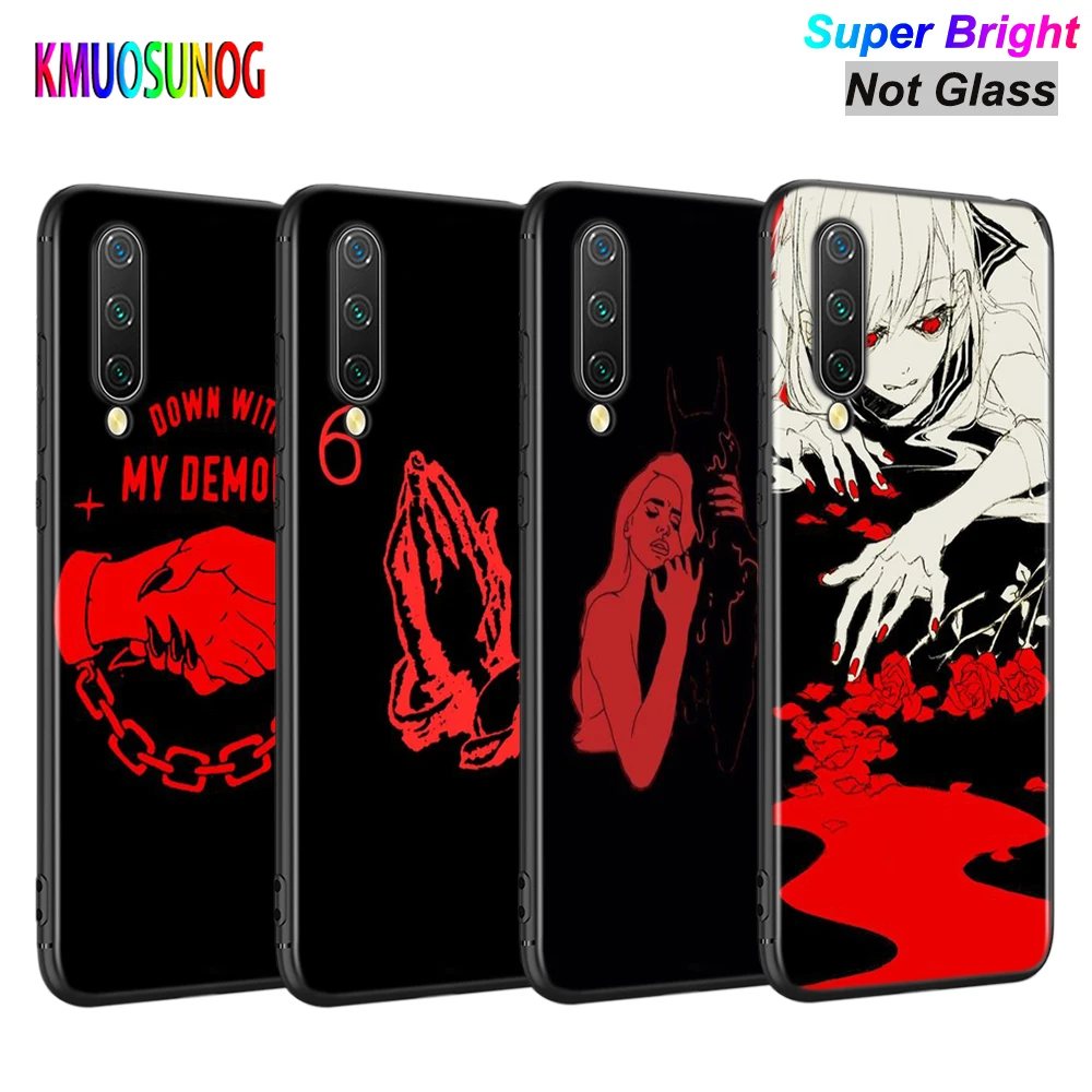 

Red Doodles Aesthetics Silicone Cover For Xiaomi Mi Note 10 Ultra 9T 9 SE A3 Lite Poco X3 NFC M2 Pocophone F1 Pro Phone Case