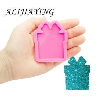 

Shine Inside Resin Badge Reel Mold Gift Box Shape Silicone Epoxy Molds for DIY Jewelry Making Tools DY0329