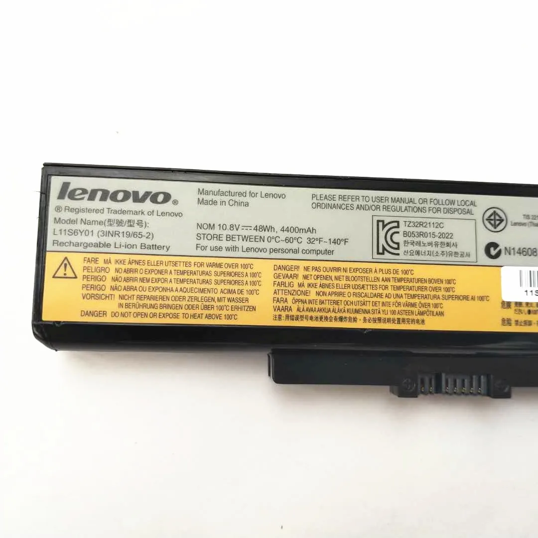 Ноутбук Замена литий-ионного Батарея для LENOVO G480 G500 G400 G410 Y480 Z480 G485 G580 L11S6Y01 10,8 V 48Wh 4400 мА-ч