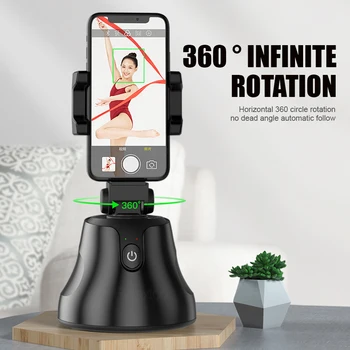 

Phone Stand Camera Face tracking 360 degree Video Auto Take Picture Infinite Horizontal Rotation For Facebook Video Photo Volg