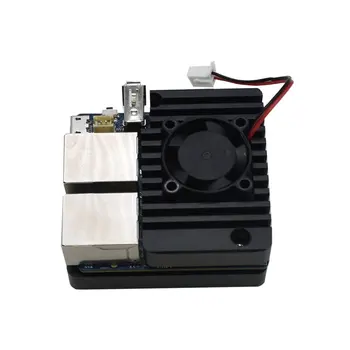 

for Nanopi R2s Router Cooling Shell Aluminum Alloy With Cooling Fan For Cpu Protective Shell Accessories
