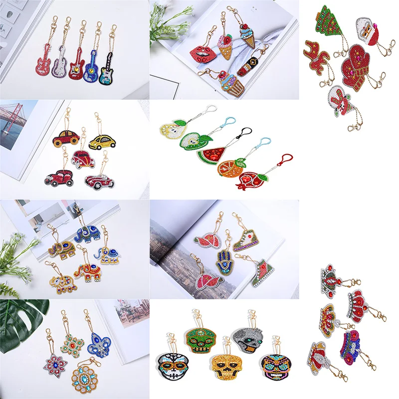 

2019 new to super hot keychain colorful cartoon butterfly diamond embroidery diamond painting Cross Stitch Rhinestone mosaic