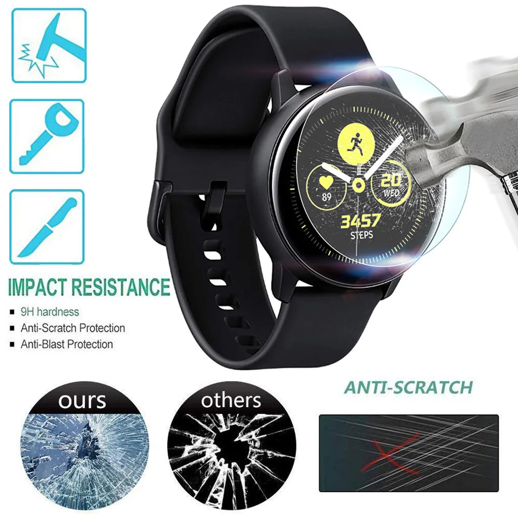 3 шт закаленное стекло для samsung Active Watch 2 40 мм защита экрана vidrio templado para reloj Bubble Free против царапин