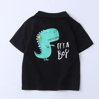 

Dinosaur letter printed children's short sleeve T-shirt 2020 summer top boy t