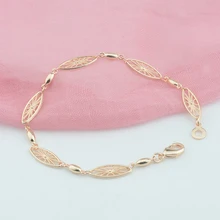 FJ 6 мм женские Девушки 585 розовый цвет панцирные Цветы звено плетения браслет