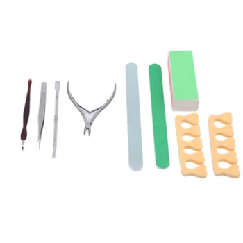 

9Pcs Nail Cuticle Nipper Stainless Steel Colorful Tweezer Clipper Dead Skin Remover Scissor Plier Pusher Tool