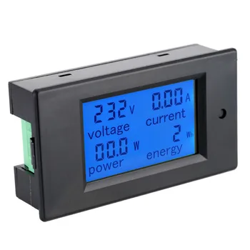 

Multifunction 4 in 1 Energy Meter LCD Digital Display AC Current Voltage Power Meter 20A 100A Ammeter AC80-260V Voltmeter