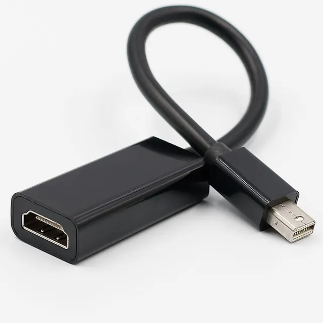 Mini dp para cabo compatível com hdmi adaptador 4k 1080p mini displayport porta de exibição para apple mac macbook pro air notebook