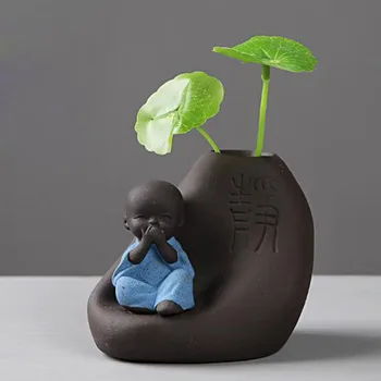 

Creative Handmade Fashion Monk Vase Hydroponic Flower Jardiniere Home Decoration Tea Pet Flower Arrangement Ornaments