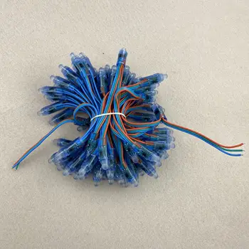 

100pcs/set DC12V addressable 12mm WS2811 led pixel node,RGB full color;RGB colorful 18AWG wire,IP68;with bare wires on ends