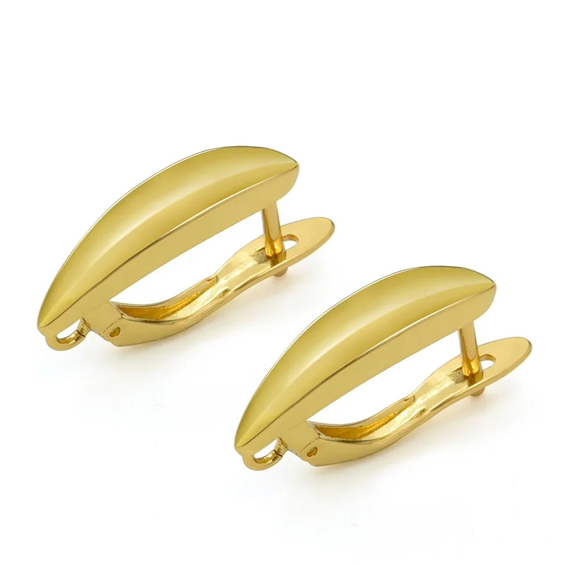 gold DIY Earring Hooks Accessories For Jewelry Making Women Tassle Crystal Pearl Earrings Findings Clasp Wholesale - Цвет: gold