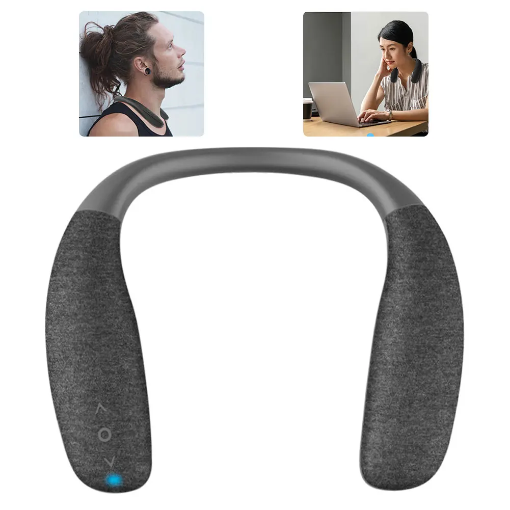 Neck Bluetooth Speaker Surround sound wireless speaker bluetooth 5.0 with Bass HD Voice button with microphone For Game Bluedio HS neck-mounted bluetooth speaker portable wireless speaker bass bluetooth 5.0 FM radio support SD card slot