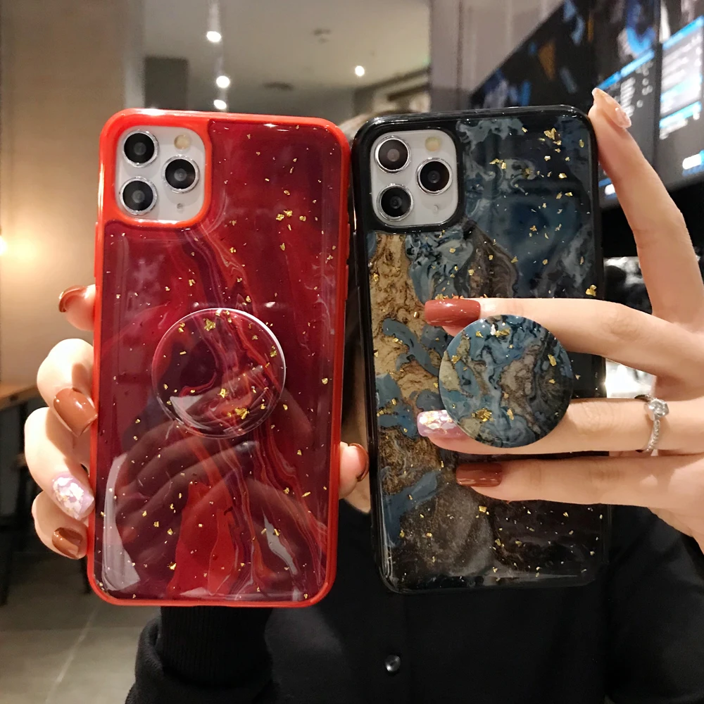 Роскошный Мраморный чехол из ТПУ и поликарбоната для Iphone 11 Pro Max Se 2020 Xs Xr X 8 Plus 6s 6 7